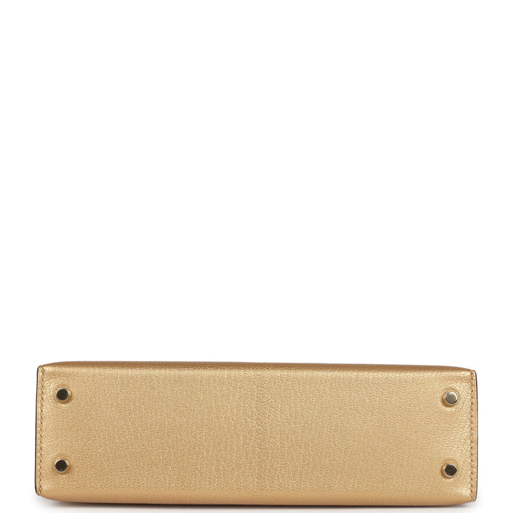 Hermes Kelly Sellier 20 Dore Chevre Chamkilight Permabrass Hardware