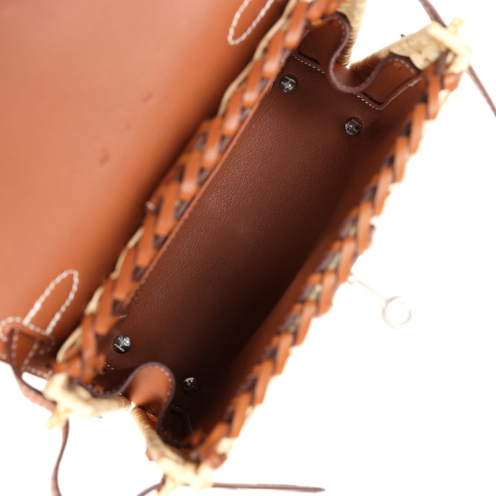 New Hermes Mini Picnic Kelly 20 Fauve Barenia Palladium Hardware