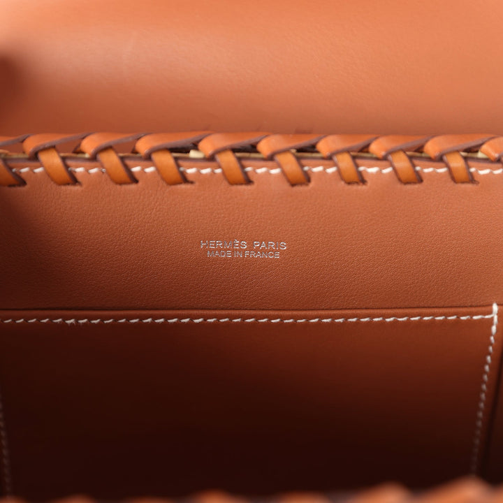 New Hermes Mini Picnic Kelly 20 Fauve Barenia Palladium Hardware