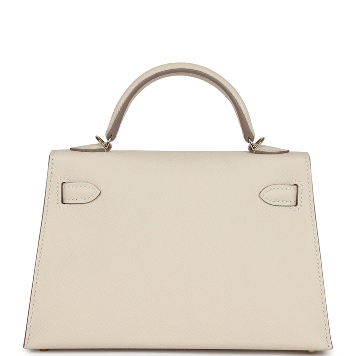 Hermes Kelly Sellier 20 Craie Epsom Permabrass Hardware