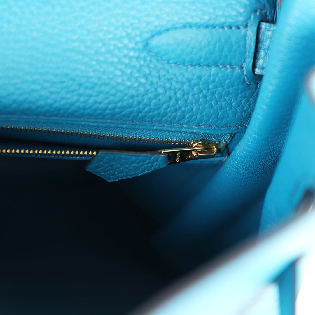 New Hermes Kelly Retourne 35 Cobalt Clemence Gold Hardware