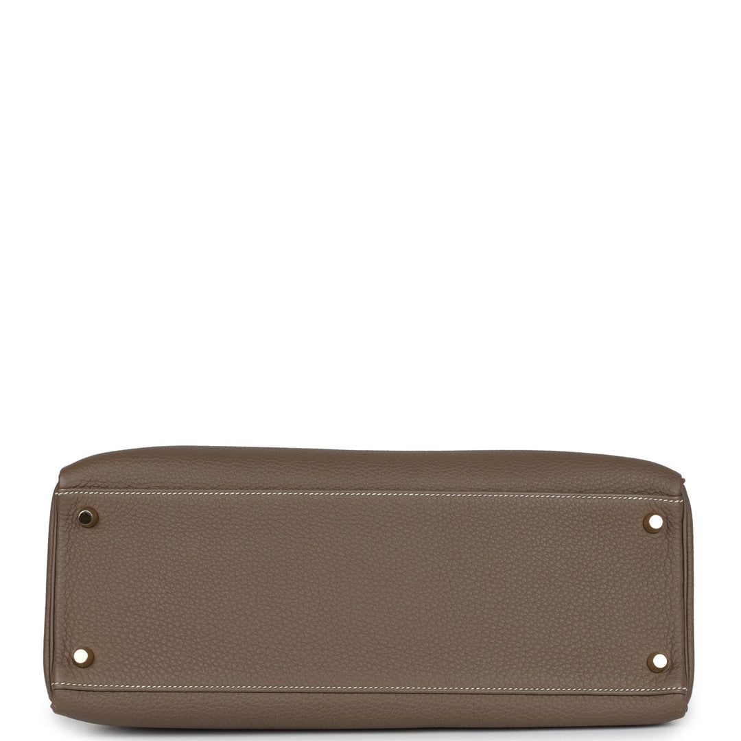 New Hermes Kelly Retourne 35 Etoupe Togo Gold Hardware