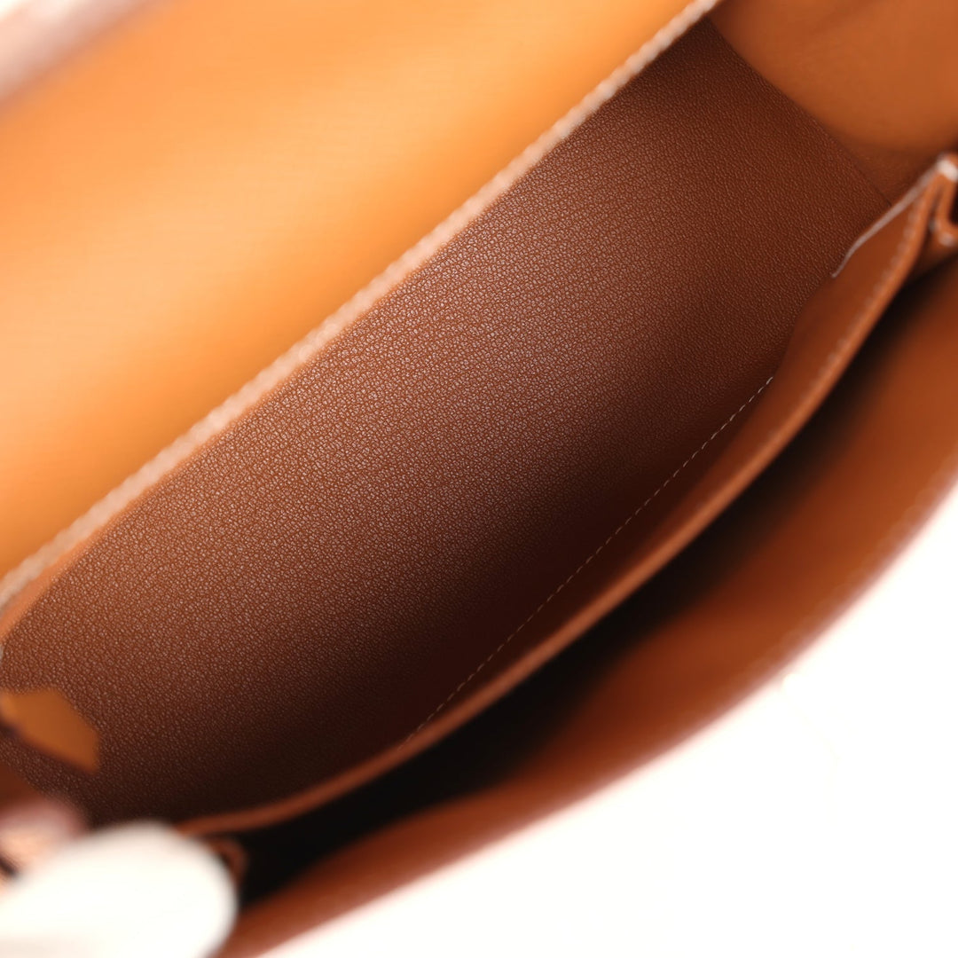 Hermes Kelly Sellier 25 Gold Epsom Palladium Hardware