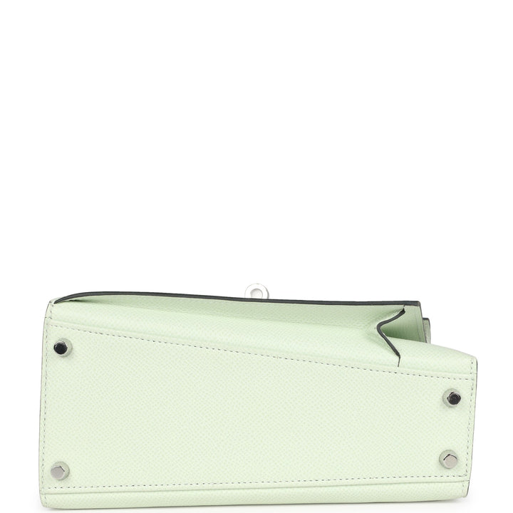 Hermes Kelly Sellier en Desordre 20 Vert Fizz Epsom Palladium Hardware