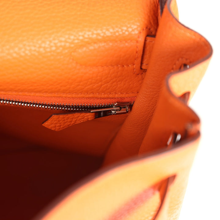 New Hermes Kelly Retourne 32 Orange Togo Palladium Hardware