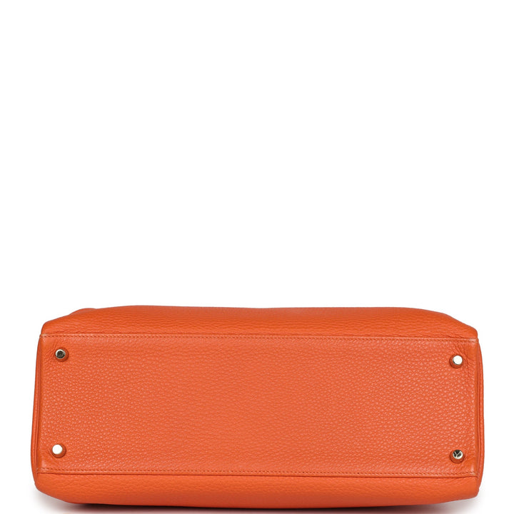 New Hermes Kelly Retourne 35 Orange Togo Gold Hardware