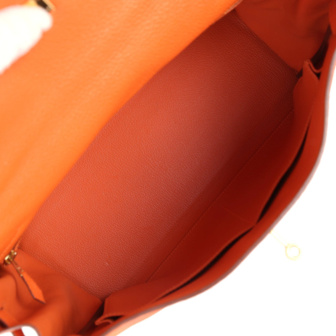 New Hermes Kelly Retourne 35 Orange Togo Gold Hardware
