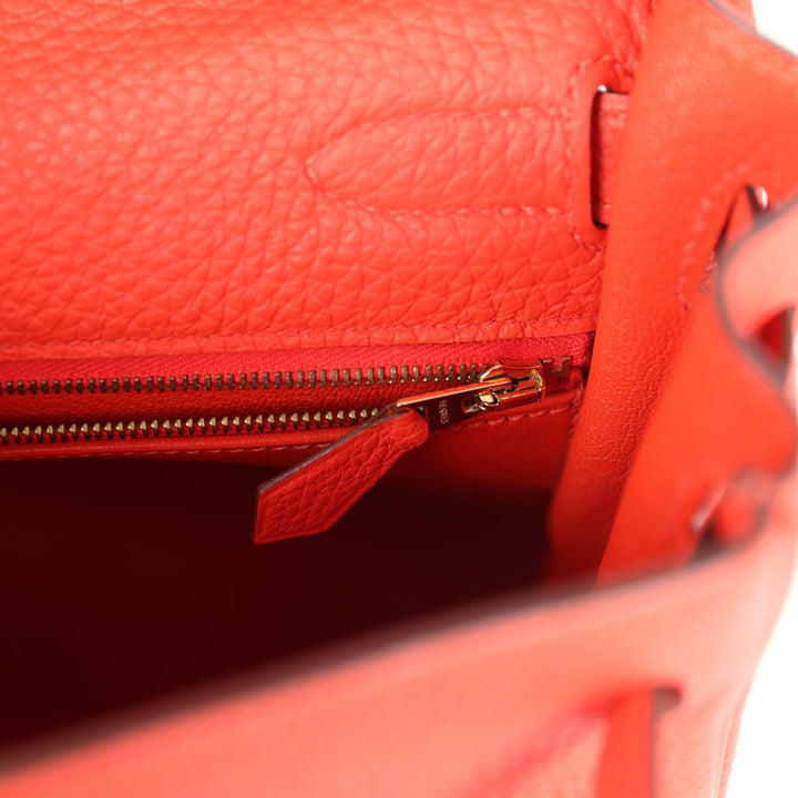 New Hermes Kelly Retourne 32 Capucine Togo Gold Hardware