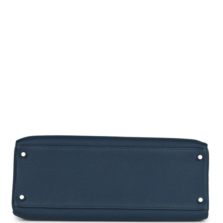 New Hermes Kelly Retourne 35 Bleu De Prusse Togo Palladium Hardware