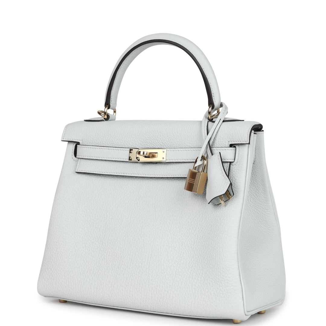 Hermes Kelly Retourne 25 Gris Platine Togo Permabrass Hardware
