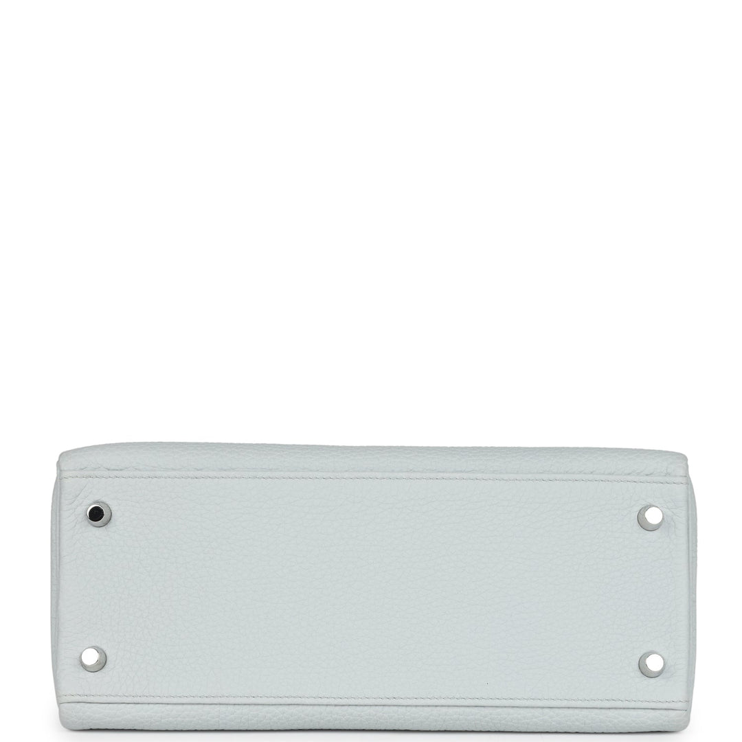 Hermes Kelly Retourne 28 Bleu Pale Clemence Palladium Hardware