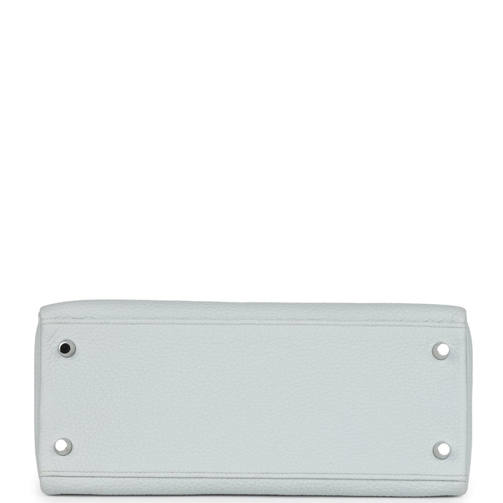 Hermes Kelly Retourne 28 Bleu Pale Clemence Palladium Hardware