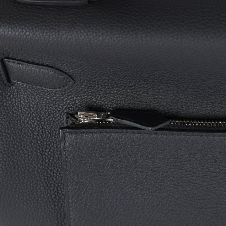 Hermes Kelly 42 Maxi Black Togo Palladium Hardware