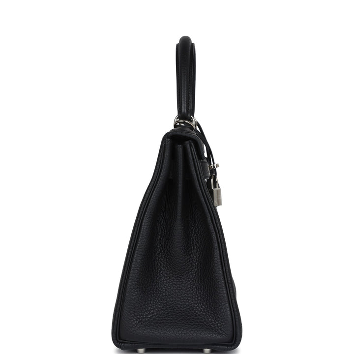 New Hermes Kelly Retourne 28 Black Togo Palladium Hardware