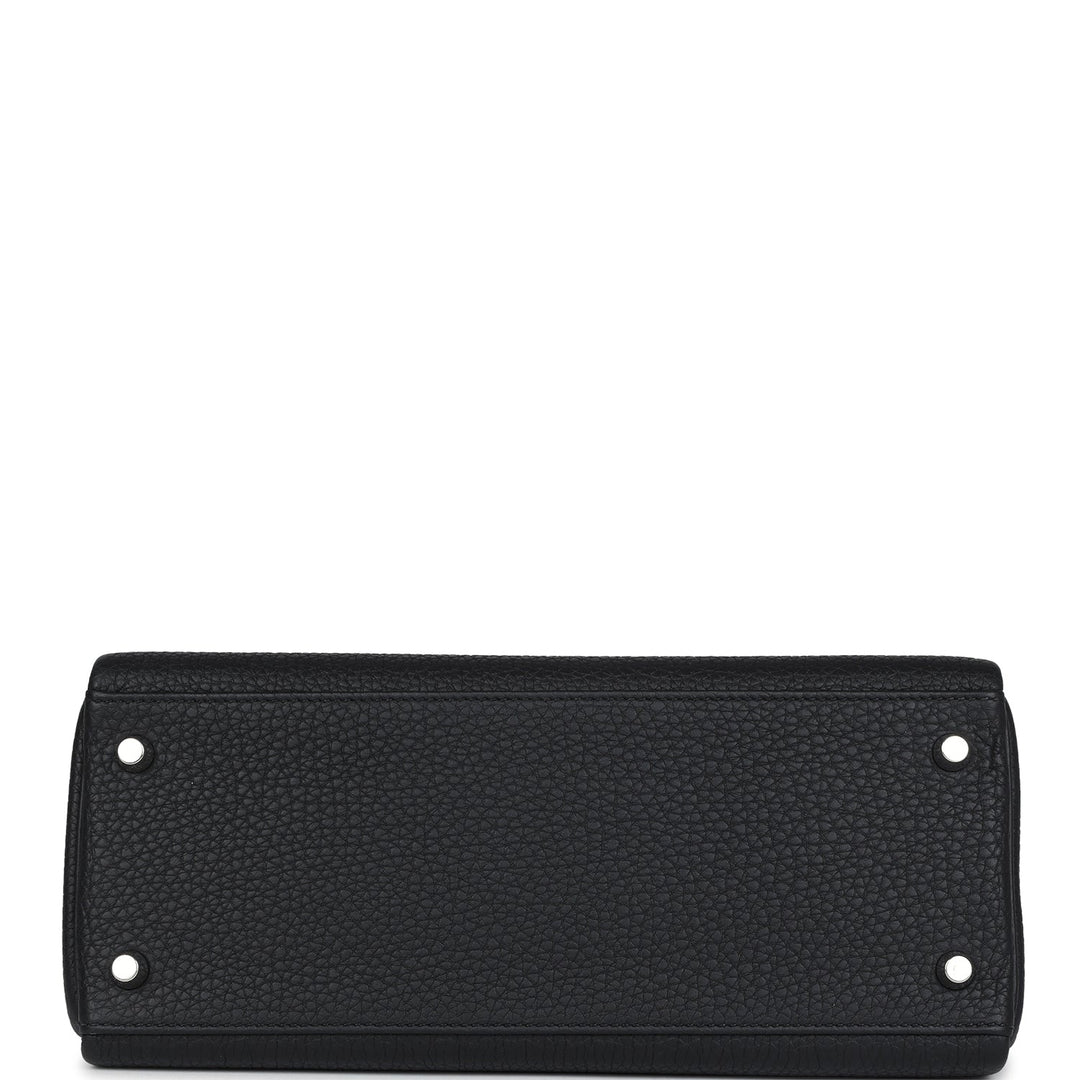 New Hermes Kelly Retourne 28 Black Togo Palladium Hardware