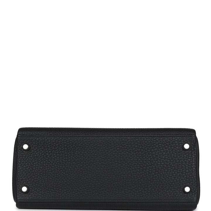 New Hermes Kelly Retourne 28 Black Togo Palladium Hardware