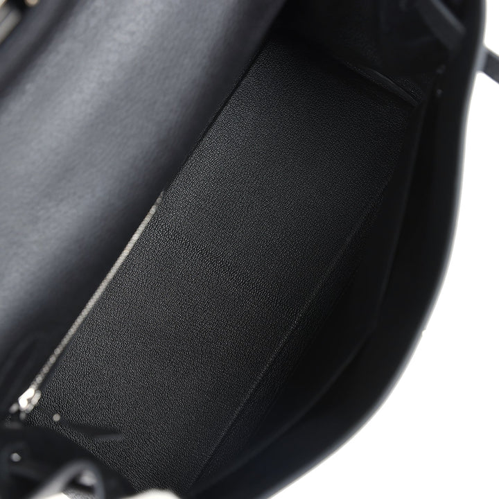 New Hermes Kelly Retourne 28 Black Togo Palladium Hardware