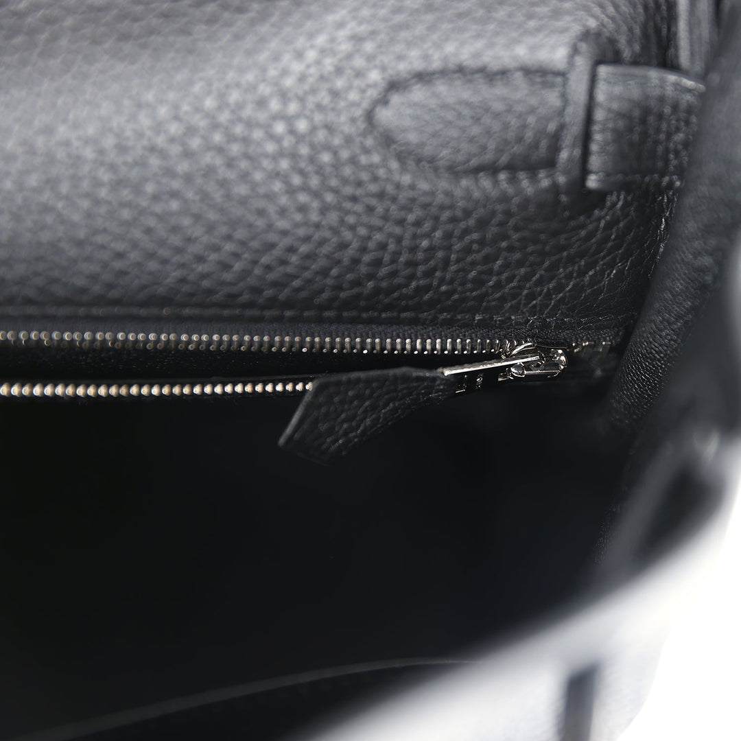 New Hermes Kelly Retourne 28 Black Togo Palladium Hardware