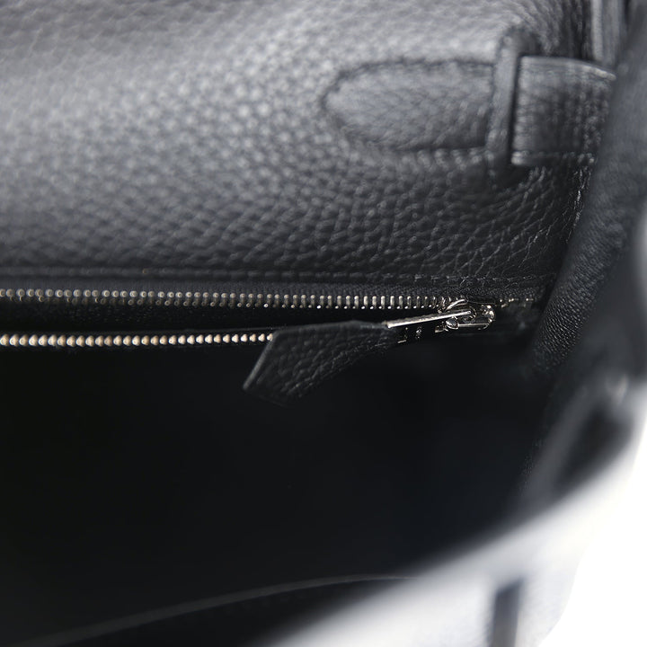 New Hermes Kelly Retourne 28 Black Togo Palladium Hardware