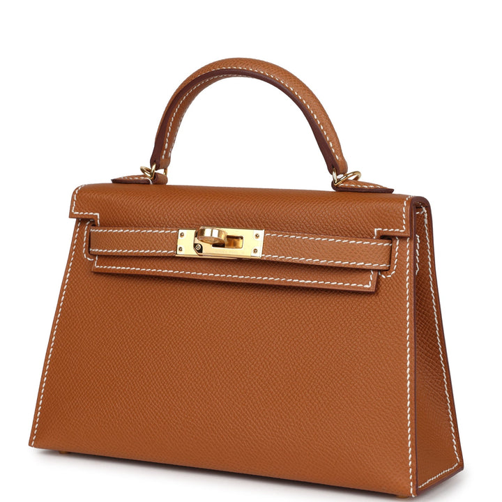 Hermes Kelly Sellier 20 Gold Epsom Gold Hardware