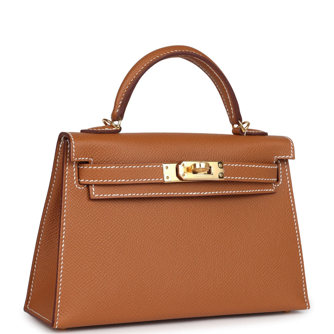 Hermes Kelly Sellier 20 Gold Epsom Gold Hardware