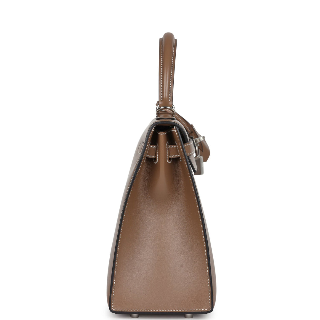Hermes Kelly Sellier 25 Etoupe Tadelakt Palladium Hardware