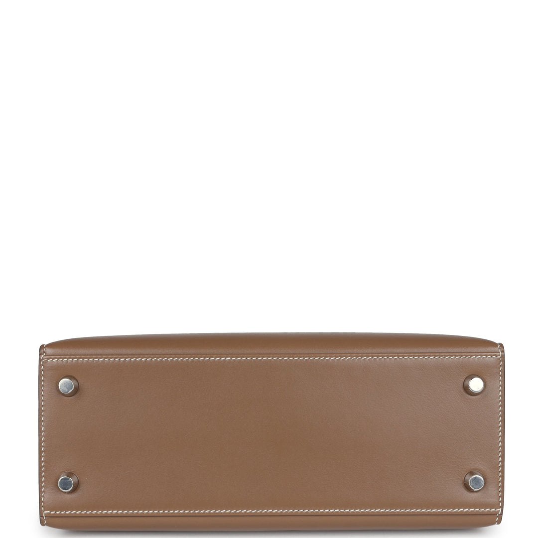 Hermes Kelly Sellier 25 Etoupe Tadelakt Palladium Hardware