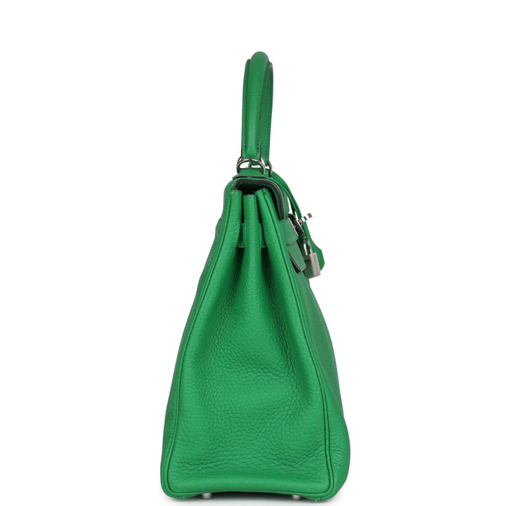 New Hermes Kelly Retourne 32 Bambou Togo Palladium Hardware