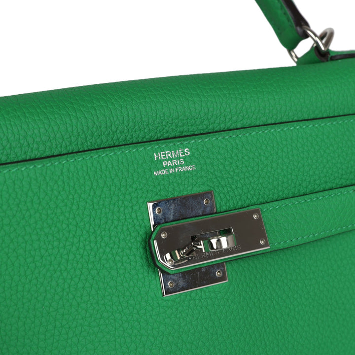 New Hermes Kelly Retourne 32 Bambou Togo Palladium Hardware