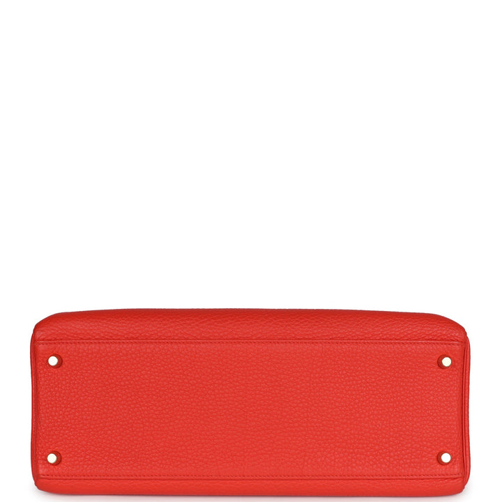 Hermes Kelly Retourne 35 Capucine Togo Gold Hardware