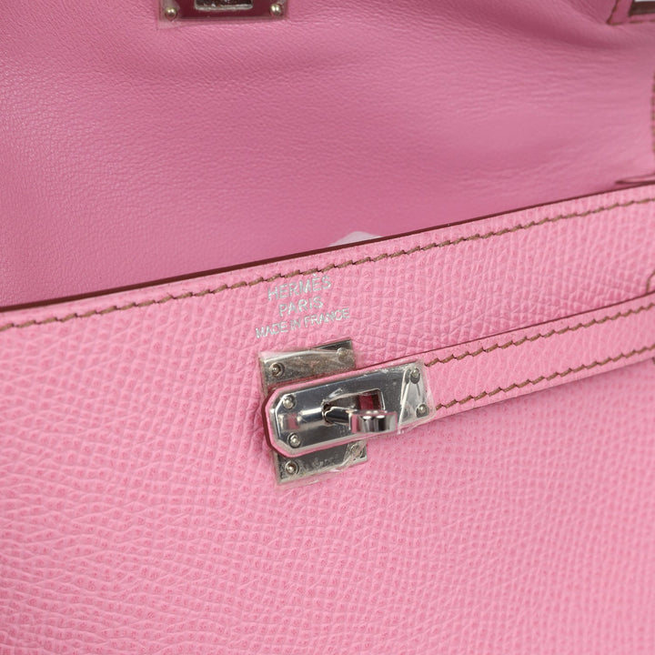 New Hermes Micro Kelly 15 Bubblegum Epsom Palladium Hardware