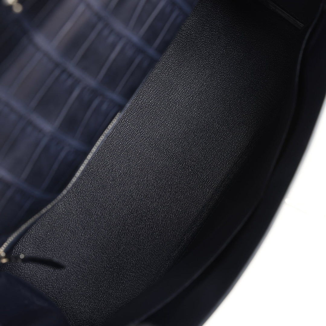 Payment 1 - Hermes Kelly Retourne 35 Bleu Indigo Matte Alligator Palladium Hardware