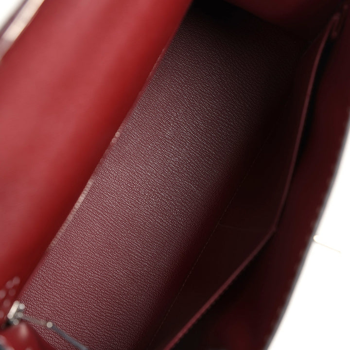 New Hermes "Miss You" Kelly Sellier 28 Rouge H Monsieur Palladium Hardware