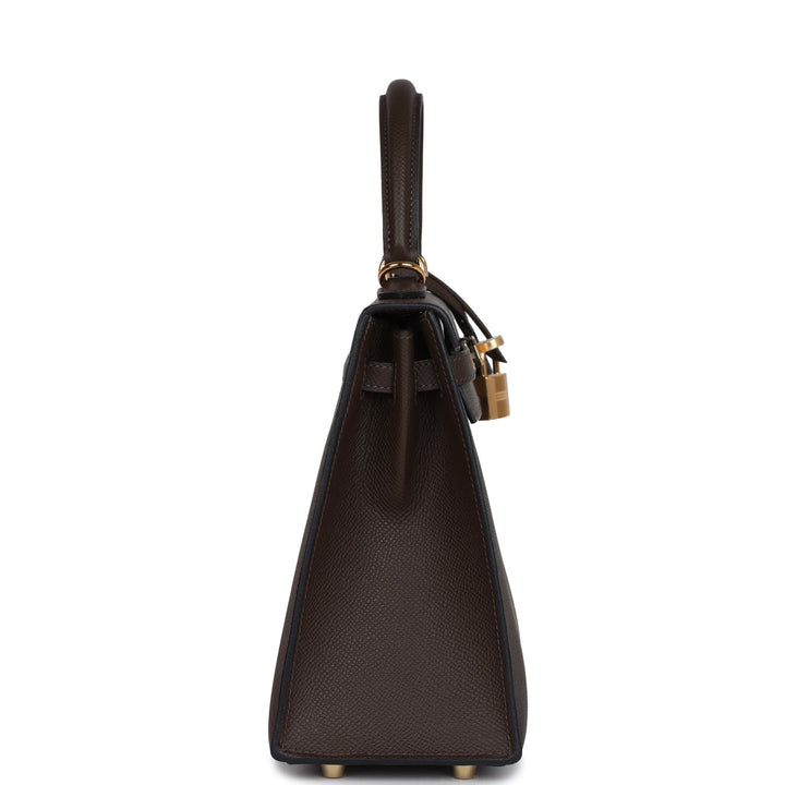 Hermes Kelly Sellier 25 Ecorce Epsom Gold Hardware