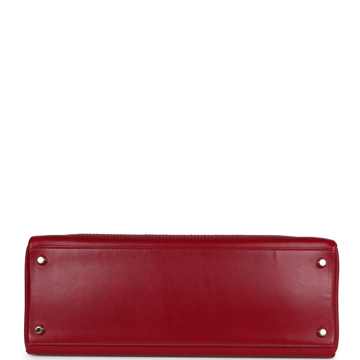 New Hermes Ghillies Kelly Retourne 35 Rubis Tadelakt Permabrass Hardware