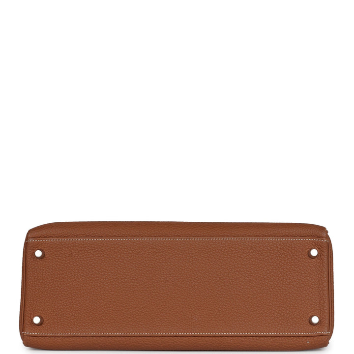 New Hermes Kelly Retourne 35 Gold Togo Palladium Hardware