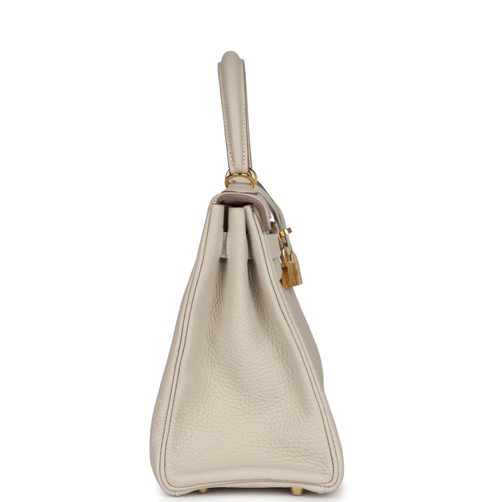New Hermes Kelly Retourne 28 Craie Togo Gold Hardware