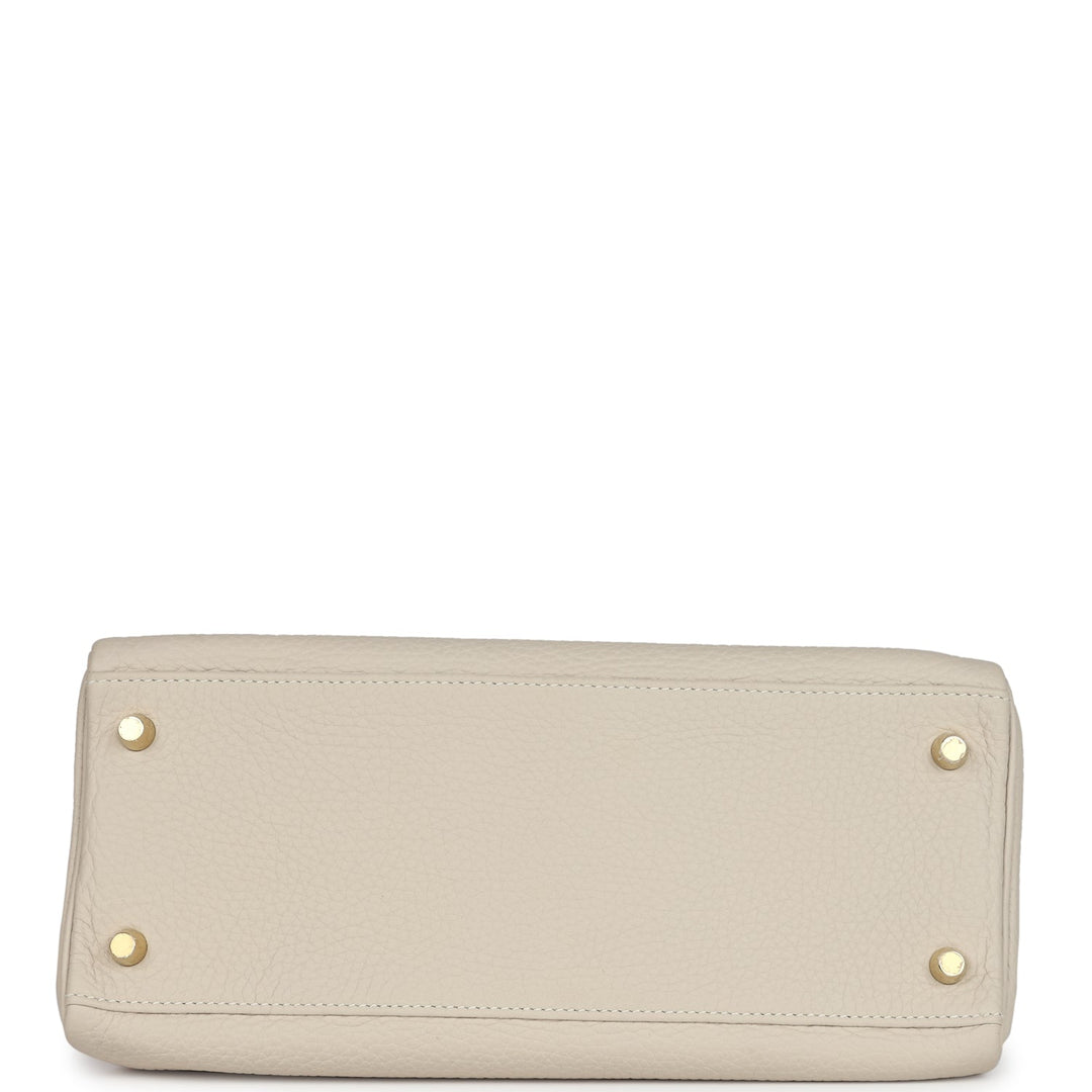 New Hermes Kelly Retourne 28 Craie Togo Gold Hardware