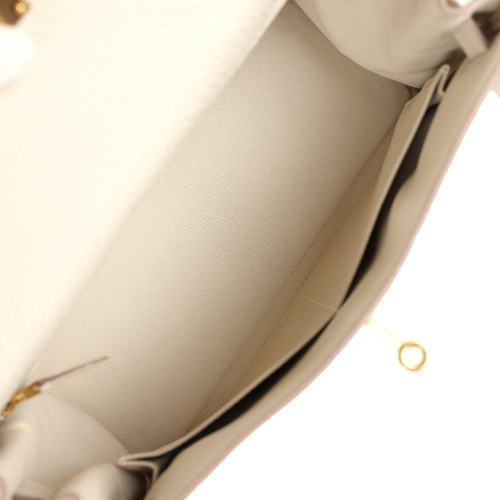 New Hermes Kelly Retourne 28 Craie Togo Gold Hardware