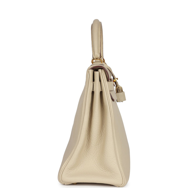 New Hermes Kelly Retourne 32 Parchemin Togo Gold Hardware