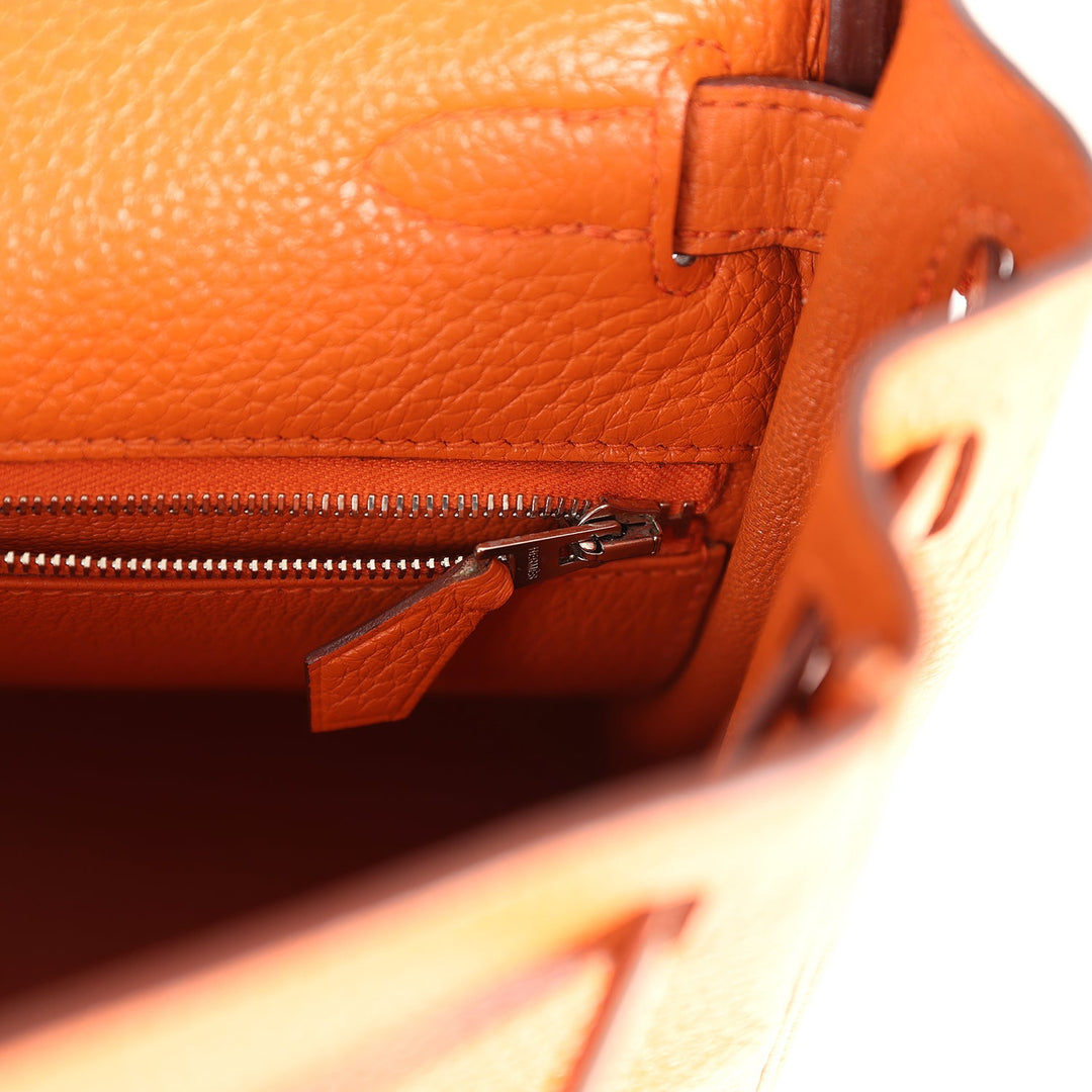 New Hermes Kelly Retourne 28 Orange Togo Palladium Hardware