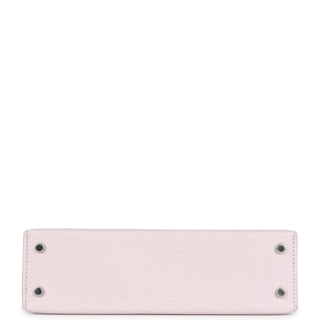 Hermes Kelly Sellier 20 Mauve Pale Chevre Palladium Hardware