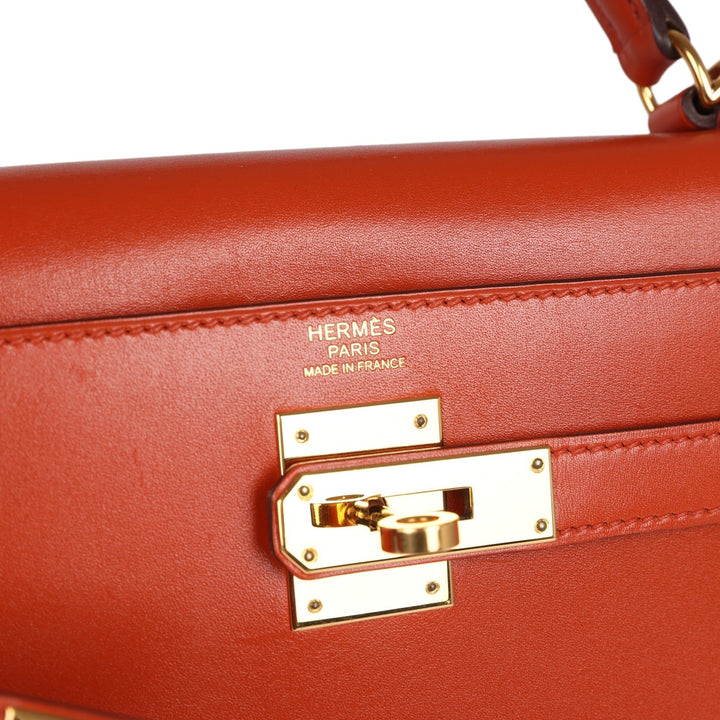 New Hermes Kelly Sellier 32 Terre Battue Tadelakt Gold Hardware