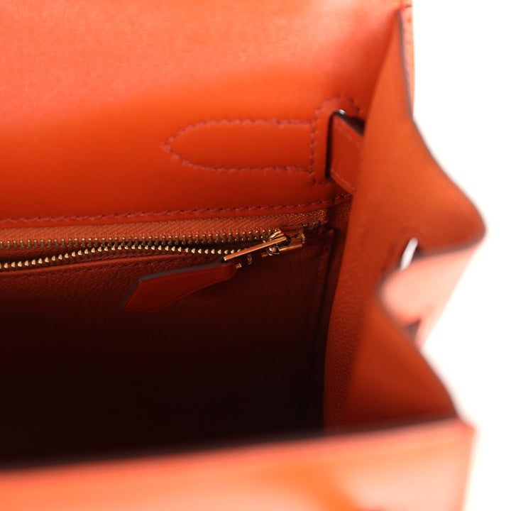 New Hermes Kelly Sellier 32 Terre Battue Tadelakt Gold Hardware