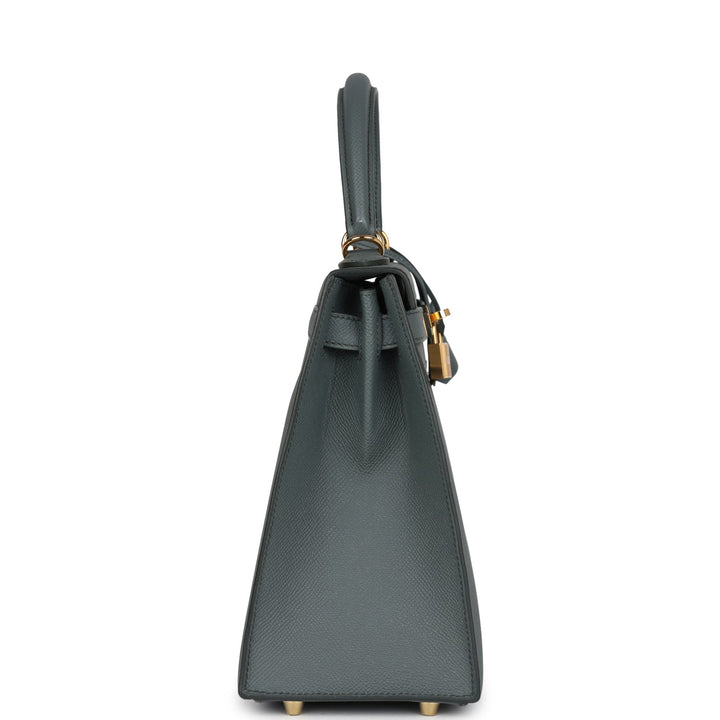 Hermes Kelly Sellier 28 Vert Amande Epsom Gold Hardware