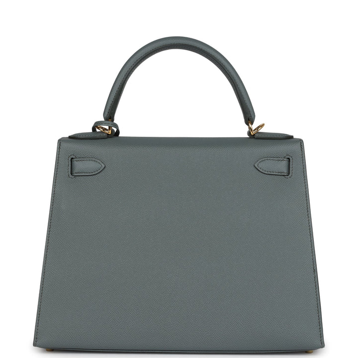 New Hermes Kelly Sellier 28 Vert Amande Epsom Gold Hardware