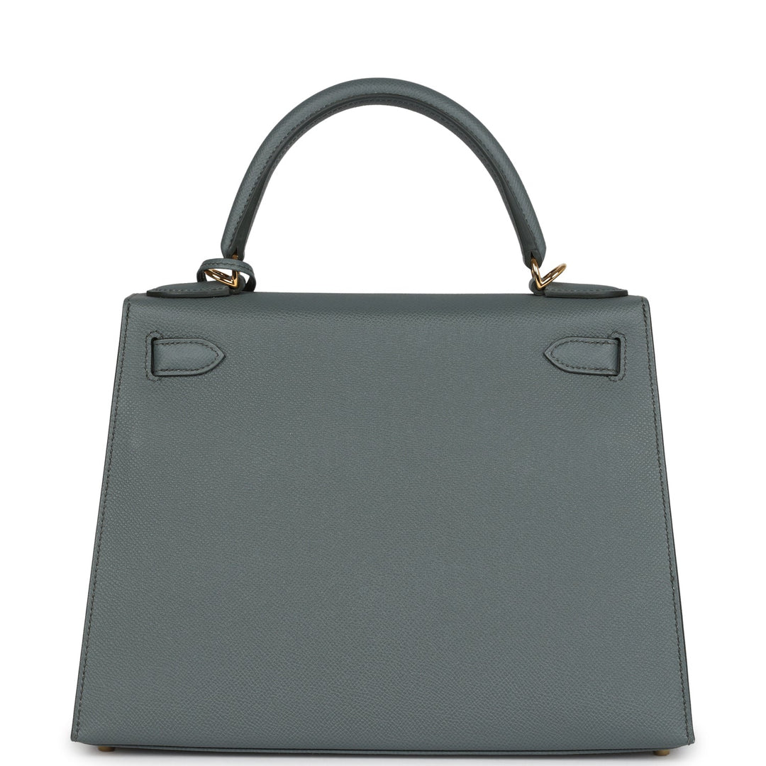 Hermes Kelly Sellier 28 Vert Amande Epsom Gold Hardware