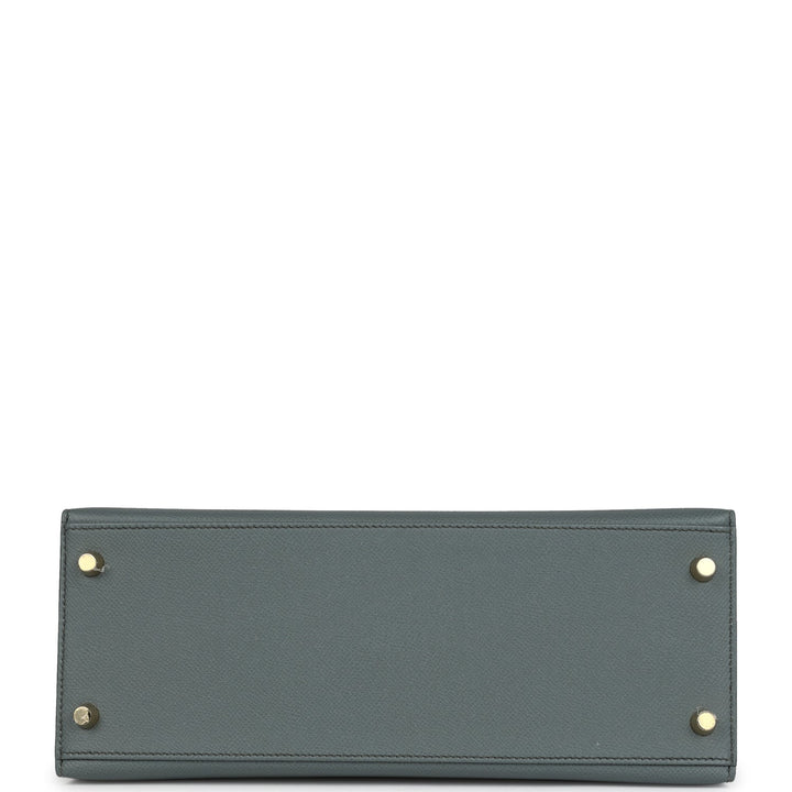 New Hermes Kelly Sellier 28 Vert Amande Epsom Gold Hardware