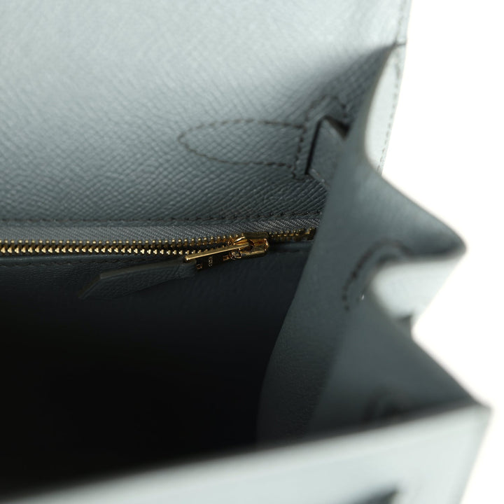 New Hermes Kelly Sellier 28 Vert Amande Epsom Gold Hardware