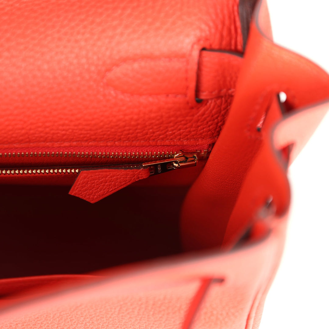 New Hermes Kelly Retourne 28 Capucine Togo Gold Hardware